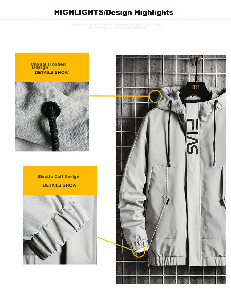I'M DAVID Men's Windbreaker Jacket for Spring, Autumn And Winter, Workwear Outdoor Fleece-Lined Thickened Sports Loose Fit Jacket, Black, M 4
