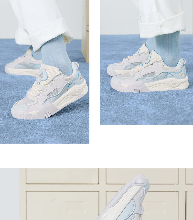 PEAK Taiji Manyou Women's Spring Mesh Trendy Casual Shoes, Thick-Soled Versatile Soft-Bottomed Sneakers DB420058 20