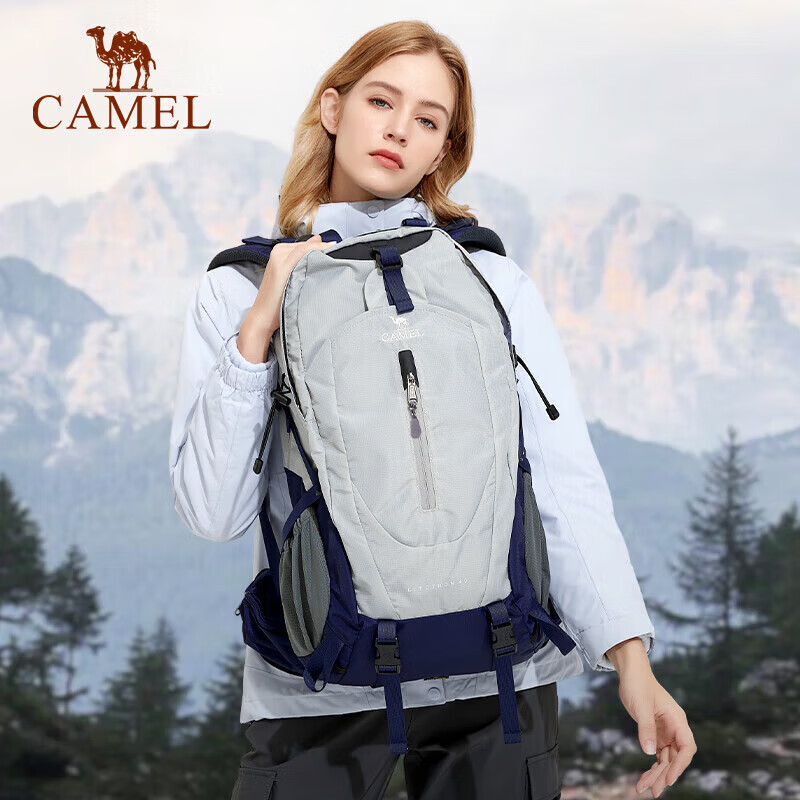 CAMEL Hiking Backpack, Outdoor Backpack, Travel Backpack, Mountaineering Backpack, Trekking Backpack, 2S04001A, Khaki