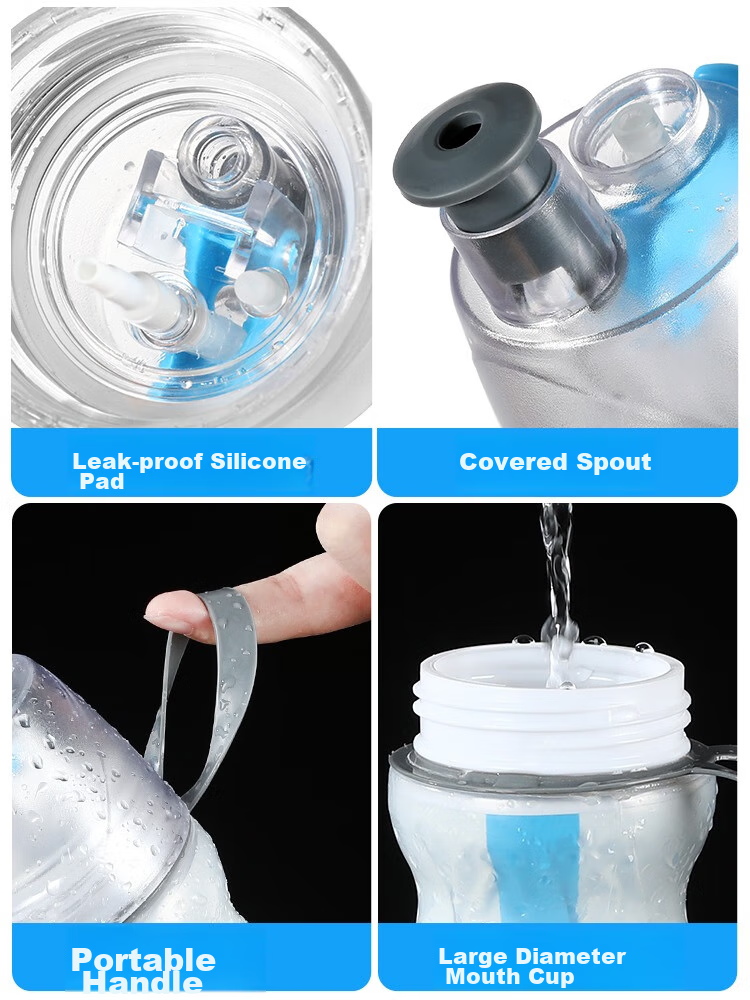 BIKEBROS Cycling Water Bottle, Sports Fitness Large Capacity Spray Cool Portable Handheld Cup, Summer Ice Water Bottle for Men Women Students 5