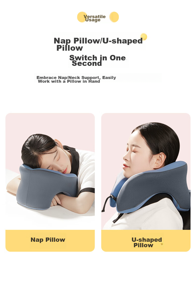 Mixiaoshu Nap Pillow, U-Shaped Pillow, Face-Down Pillow, Office Cushion, Student Nap Support, Neck Pillow, Backrest, Nap Pillow 11