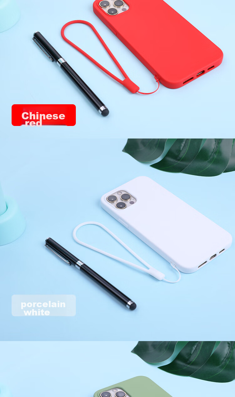 ESCASE Phone Lanyard, Camera Silicone Wrist Strap, Wallet USB Drive Key ID Pendant, Apple IPhone 16 Huawei Mate 70 Pro+ Phone Soft Style ES-XS4 Light Blue 8