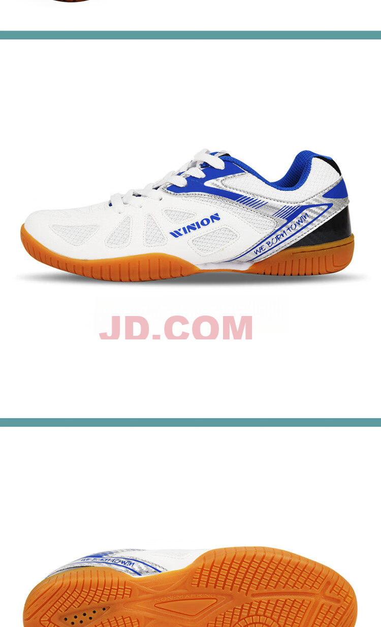 WINION Selected Table Tennis Shoes for Men And Women, Non-Slip And Wear-Resistant Table Tennis Sports Shoes, Starting Point White And Black, Size 38 12