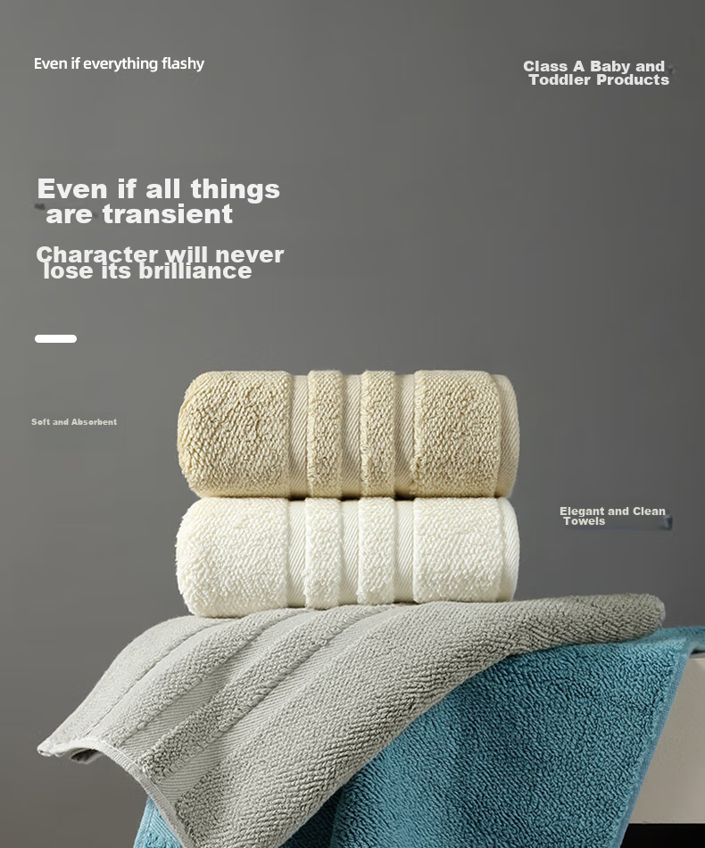 Grace 10A Antibacterial Towels, 3 Pack, Extra Large, Skin-Friendly, Breathable, Quick-Drying, Soft, Unisex Face Towels 1
