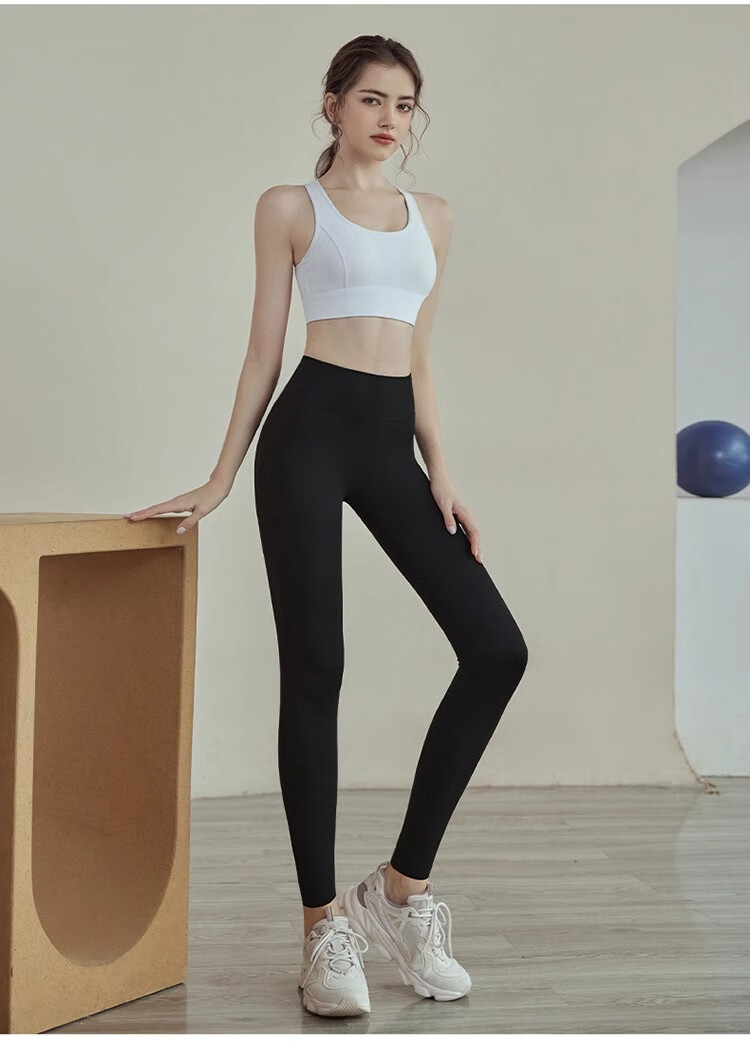 Youyou Yoga Pants for Women, High-Waisted Elastic Tight-Fitting Leggings, Outer Wear Sports Pants Two-Piece Set J21016XY Gray Purple Regular Style 2XL 27