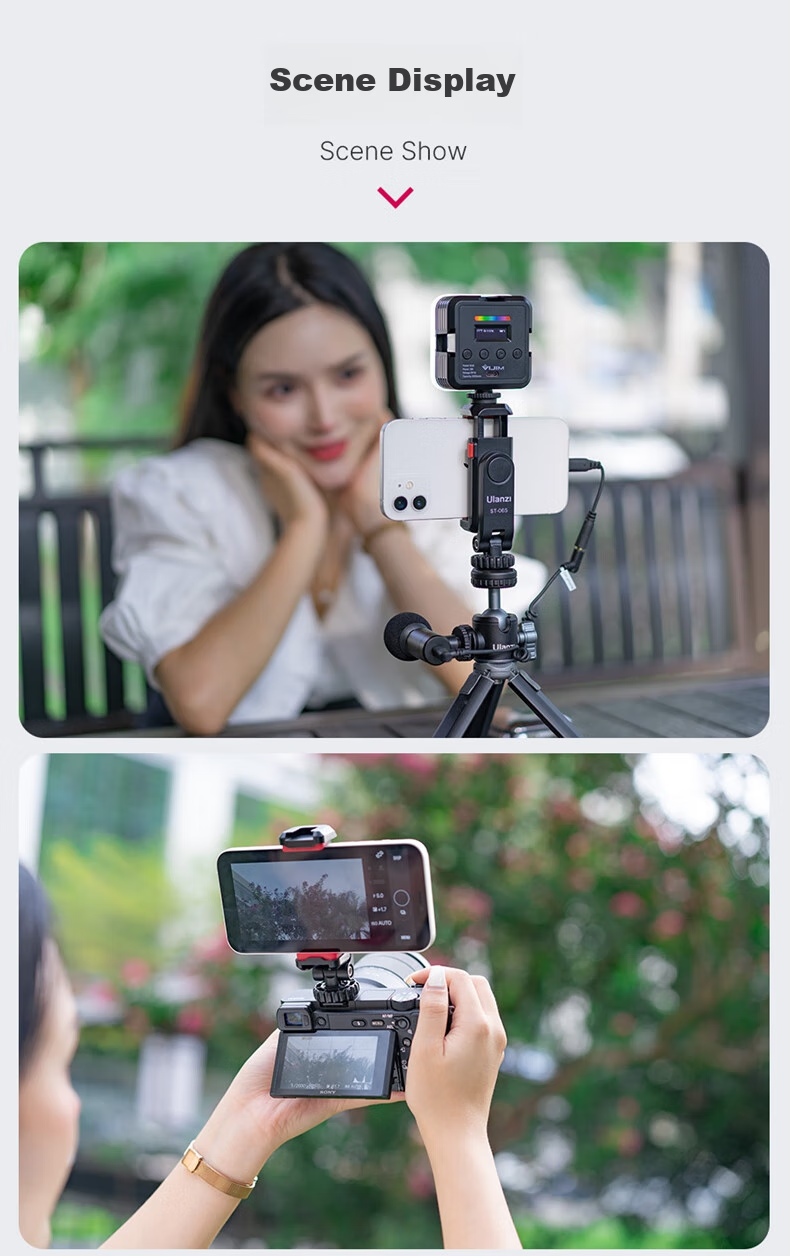 Ulanzi ST-6S Smartphone Clamp Bluetooth Remote Fill Light Kit, Horizontal And Vertical Shooting, Rotating Hot And Cold Boots, Viewfinder Flip Screen Monitor 8