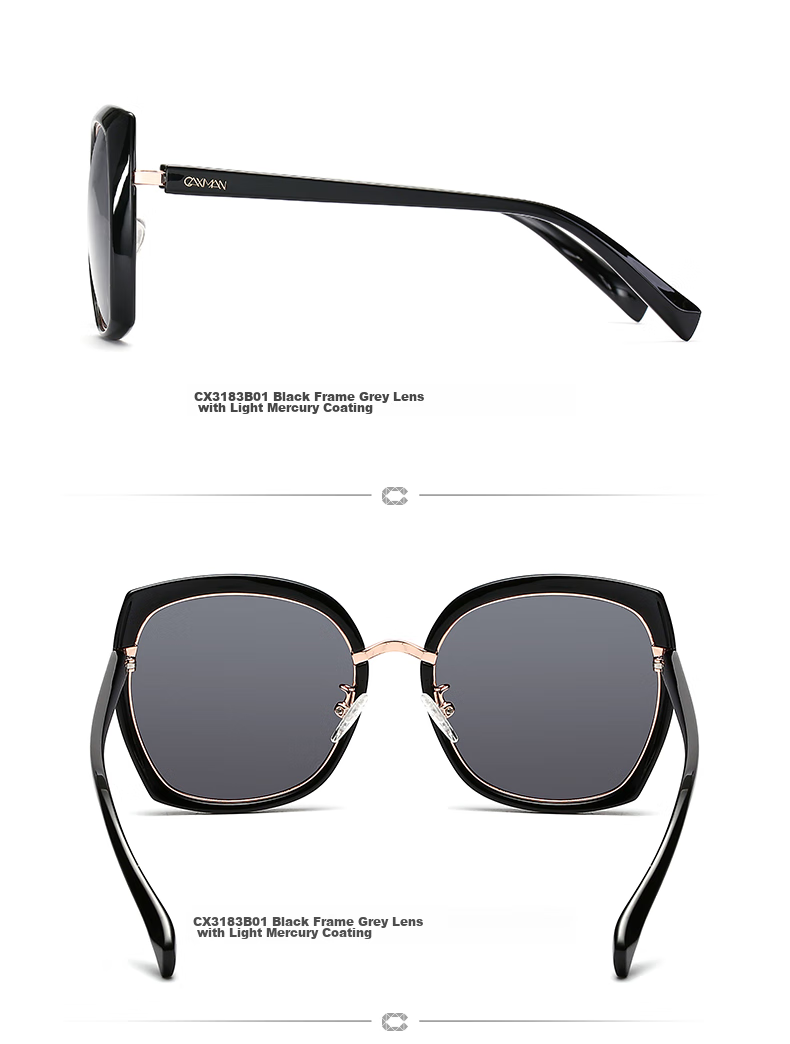 CAXMAN Fashion Cat-Eye Style Sunglasses for Women, Polarized Sunglasses, Casual Face-Flattering Trendy Glasses CX3183 11
