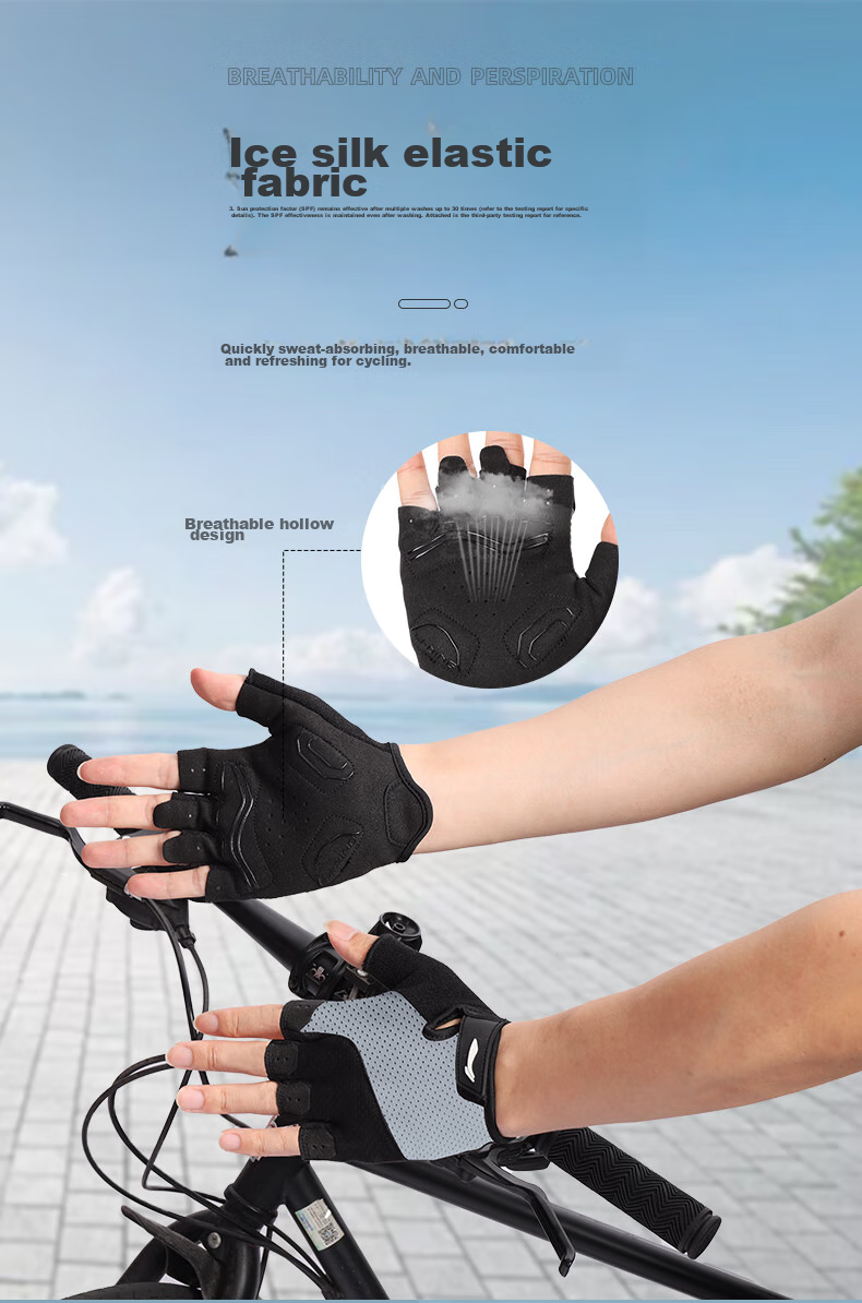 Li-Ning Cycling Gloves, Half-Finger Summer Outdoor Gloves for Men And Women, Short Finger Riding Gloves, Cycling Equipment 7
