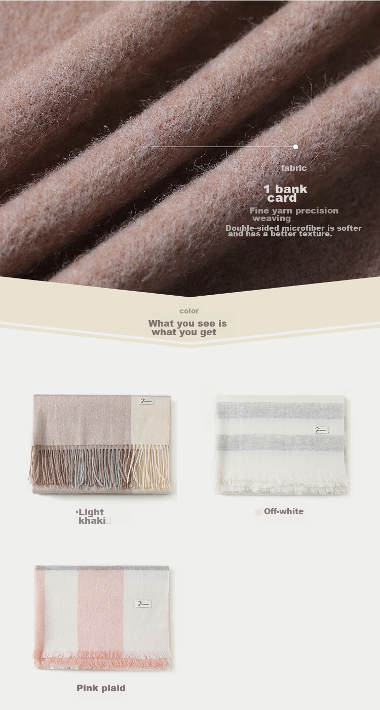 JIUMU Pure Wool Scarf for Women, Autumn And Winter Neck Warmer, Ladies' Warm Shawl, Gift for Women on Mid-Autumn Festival Or Birthday, Gift Box Packaging 5