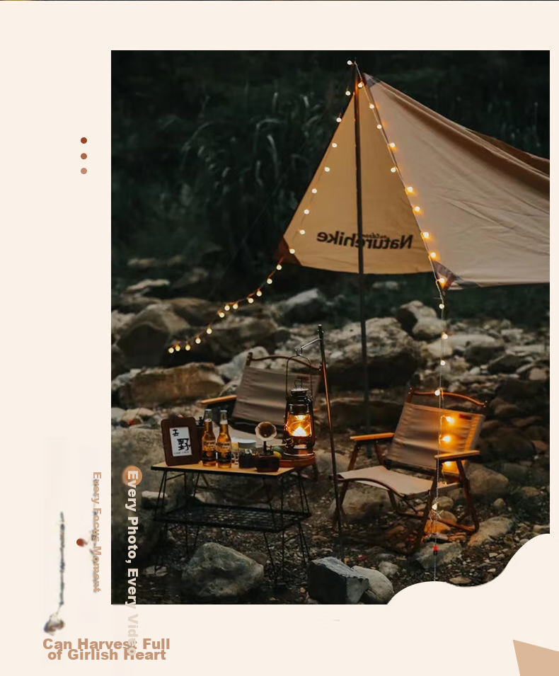 MOTIE LED String Lights for Outdoor Camping, Colorful Flashing Lights for Canopy Tent Decoration, 10 Meters Long with 80 Lights, USB And Battery Powered Options Available 6
