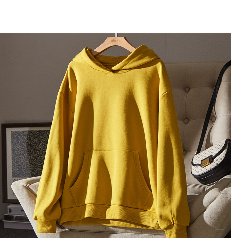 Dme [Hooded Commuter] Winter Fashion Fleece-Lined Drop Shoulder Long Sleeve Pocket Commuter Sweatshirt for Women, Linen Gray, M 23