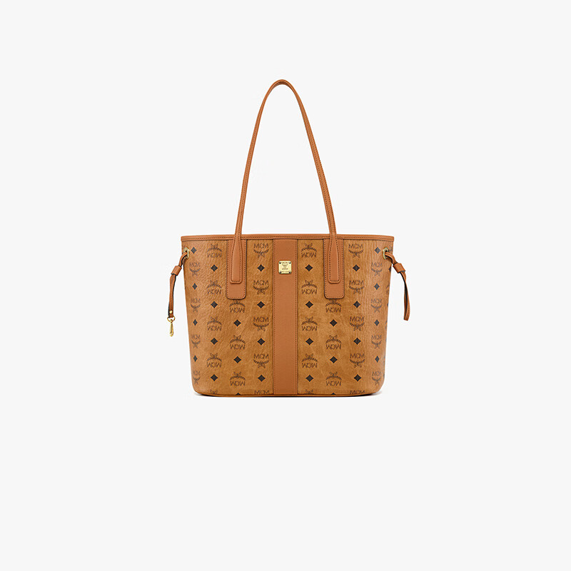 MCM New Arrival Exquisite Commuter LIZ Small Reversible Double Tote Bag Cognac Color Qixi Festival Gift 3