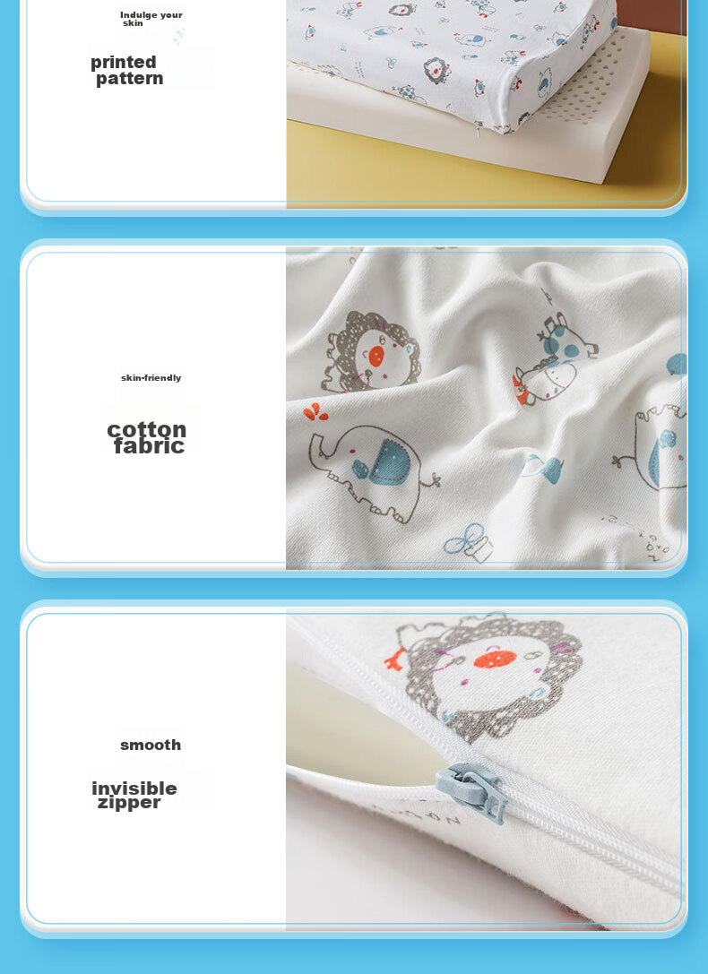 THAISEN Thai Imported Children's Latex Pillow Core, 94% Content, for School Naps And Baby Cervical Spine Support, Ages 6-12 9