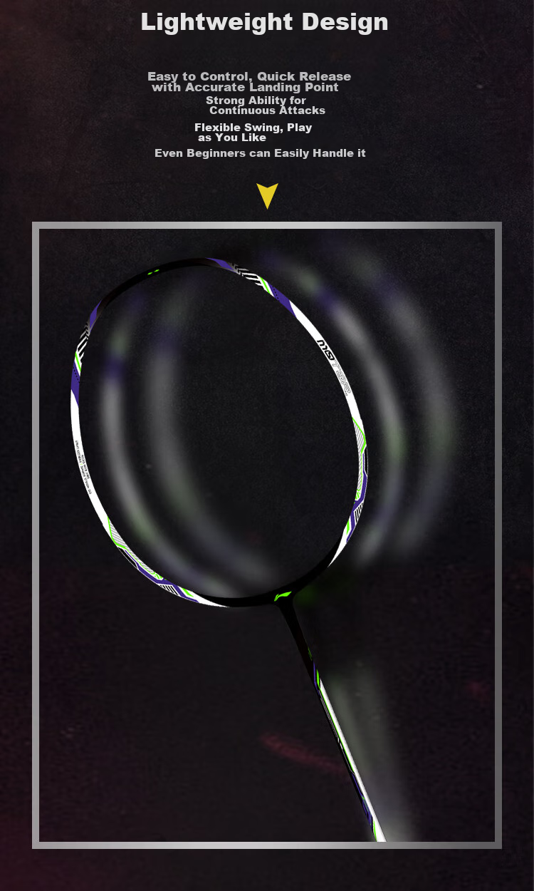 Li-Ning Badminton Racket, Zhanji Xiaoma Da, Full Carbon Fiber, Fluorescent Fruit Pink, 5U Unstrung Racket, AYPU075-5 5