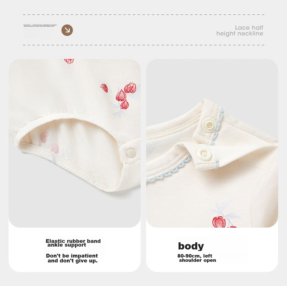 YEEHOO Baby Clothes All-Season Onesie for Boys And Girls, Long-Sleeve Romper, 7A Antibacterial Newborn Clothing 44