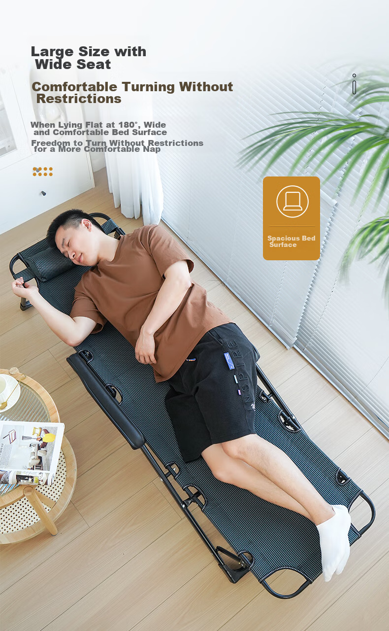 Restar Folding Chair for Office Nap, Hospital Companion Care, Portable Leisure Chair, Lounge Chair with Upgraded Oxford Fabric 8