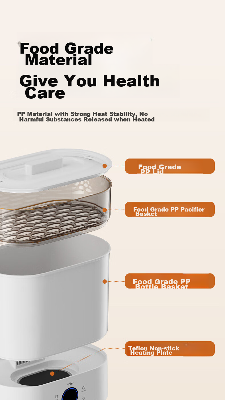 Haier Baby Bottle Sterilizer Cabinet with Drying Function, Two-In Infant Multi-Functional Steam Sterilization And Drying All-In Machine Upgrade 20