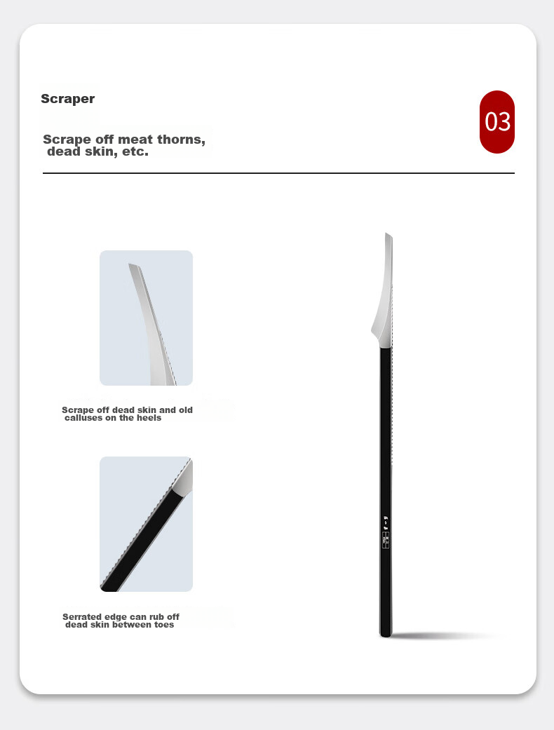 Zhangxiaoquan Pedicure Knife Set for Removing Dead Skin, Calluses, Thick Hard Toenails, Nail Tools, Six-Piece Set HM-6 8