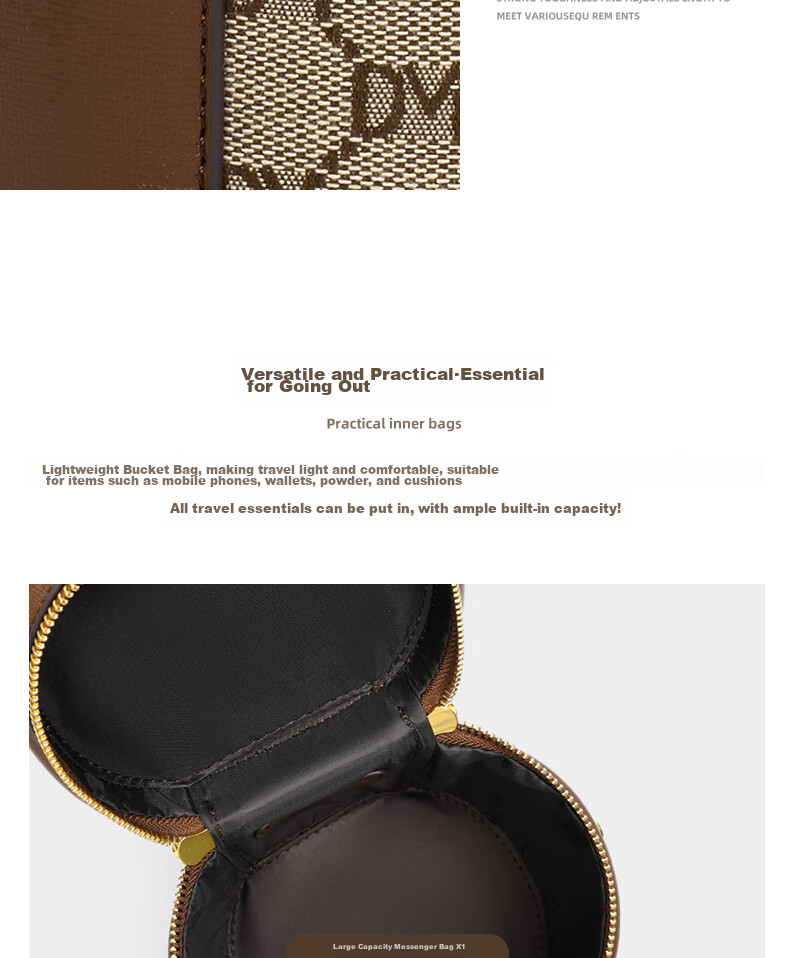 Aiqinghai Handbag, Women's Bucket Bag, Crossbody Shoulder Cylindrical Phone Bag, Niche Birthday Mother's Day Gift, Practical Present for Mom 18