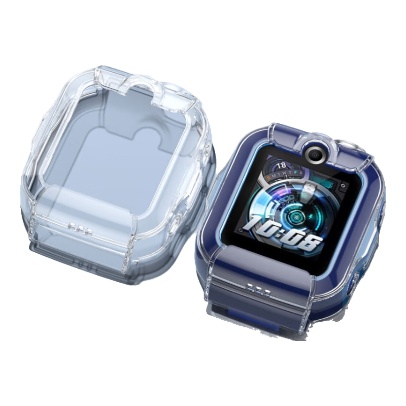 Iboann Protective Case for Huawei Children's Watch 5, Suitable for Active New Glory Edition, Silicone Watch Band, Transparent Frame, Shockproof, with Phone Function, Student Accessory
