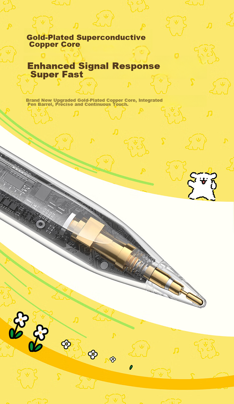 BASEUS Capacitive Stylus for IPad, Apple Pencil [Line Dog] Compatible with 2026 Pro/Air8/Mini/iPad11 Tablet Touch Screen Writing Pen Apple Pencil 23