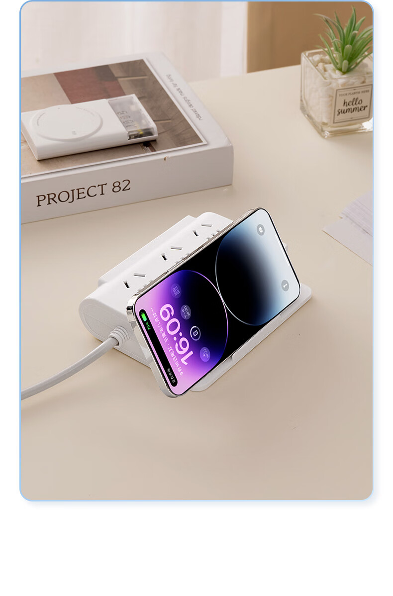 Sushiermo [1 to 6 + 6 USB] Multifunctional Power Converter | 4 USB + 2 Type-C Home Control Power Strip with 6 Switches 4