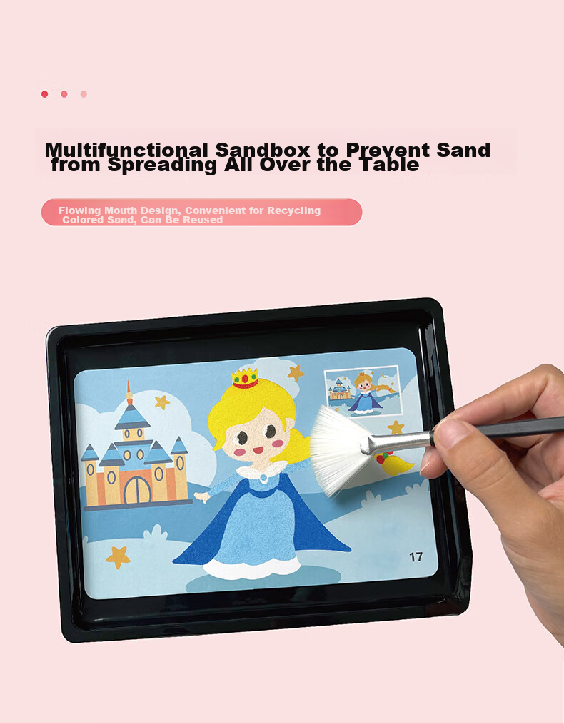 Dayanxiaowa Paw Patrol Children's Sand Art DIY Toy Coloring Painting Set, 12 Colors, Birthday Gift for Boys And Girls 7