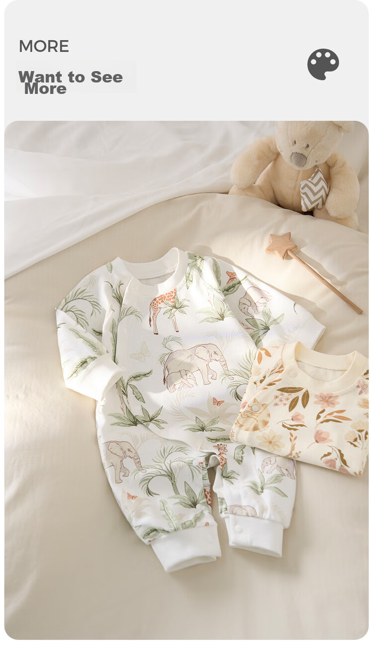 TONGTAI Newborn Onesie, Baby Clothes, Infant Romper, All-Season Children's Loungewear, Crawling Suit, Green, 59cm 18