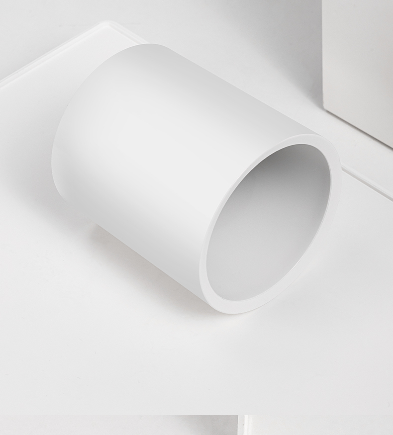 NUSIGN Round Pen Holder Office Desk High-Value Light Luxury Thickened Large Capacity Desktop Organizer Storage Box German Creative Design Office Supplies Ivory White NS023 3