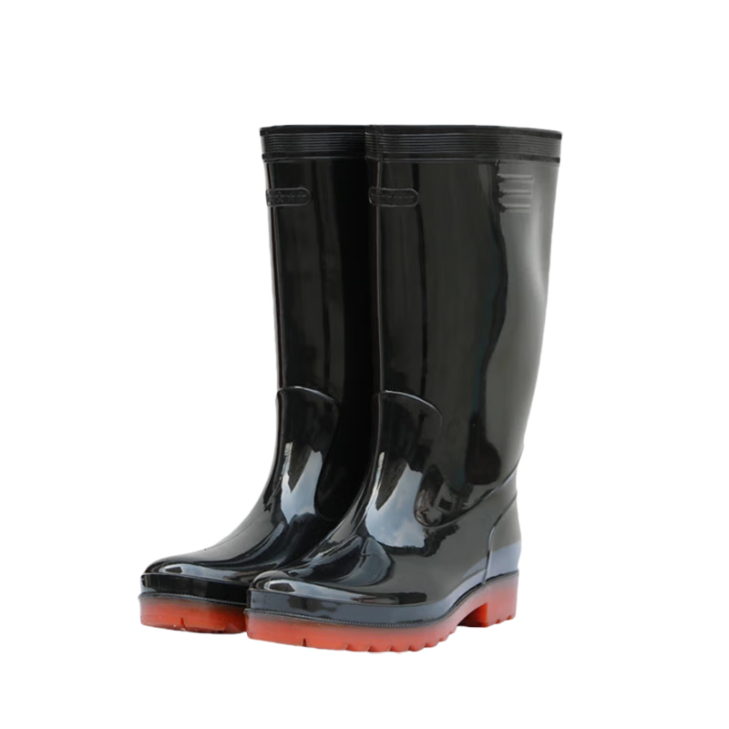 SHENGLI Tall Waterproof Rain Boots, Rubber Shoes, Outdoor Wear-Resistant, Oil-Resistant, Acid And Alkali Resistant, Non-Slip Rain Boots, Size 43, 1 Pair