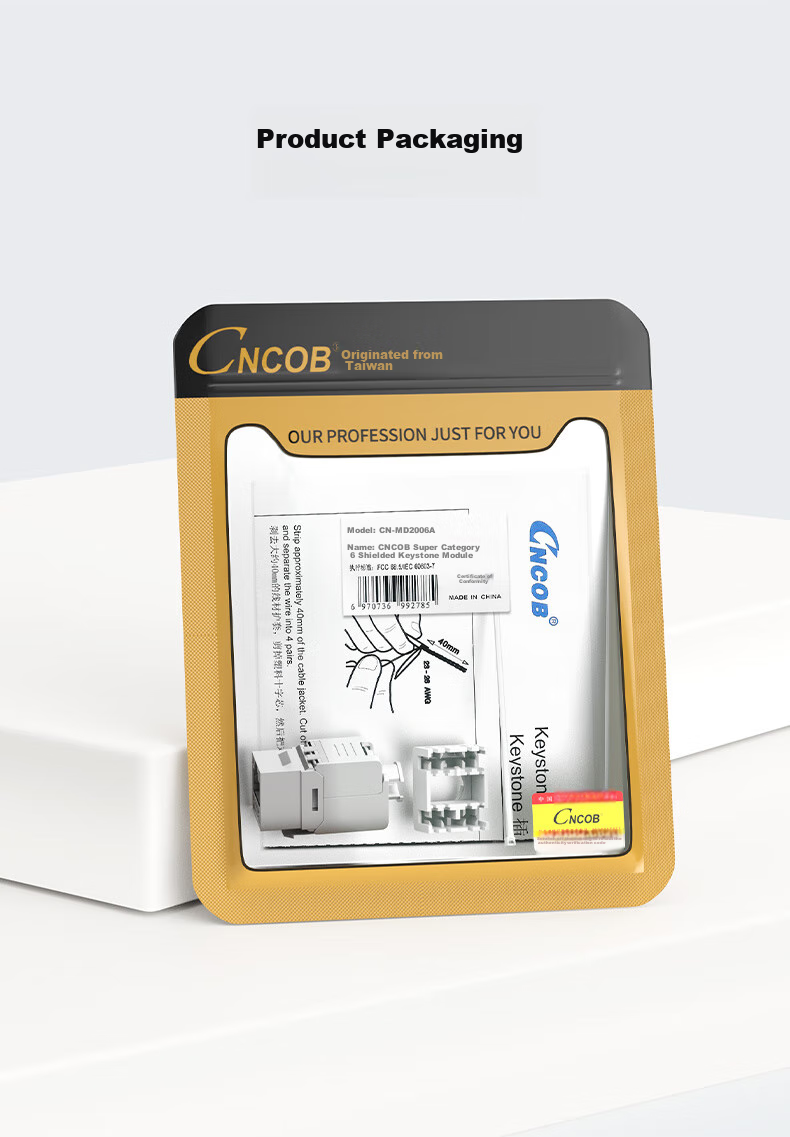 CNCOB CAT6A Modular Network Panel, Single/double Port, CTA6A Shielded Ethernet Cable Socket Panel, MD2006A, 1 Piece/pack 15