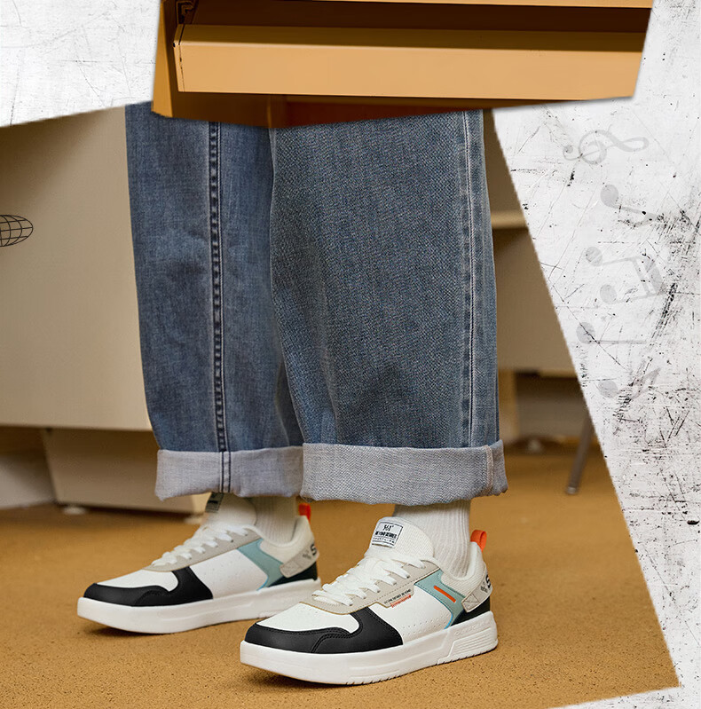 361° Men's Sports Shoes, Spring And Summer Retro Versatile Thick-Soled Warm White Casual Sneakers for Men, 672416602F-2 8