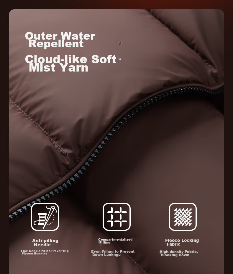 CAMEL Flame Mountain down Jacket for Men And Women, Urban Light Outdoor Thickened Cold-Resistant Puffer Coat Winter Outerwear 18