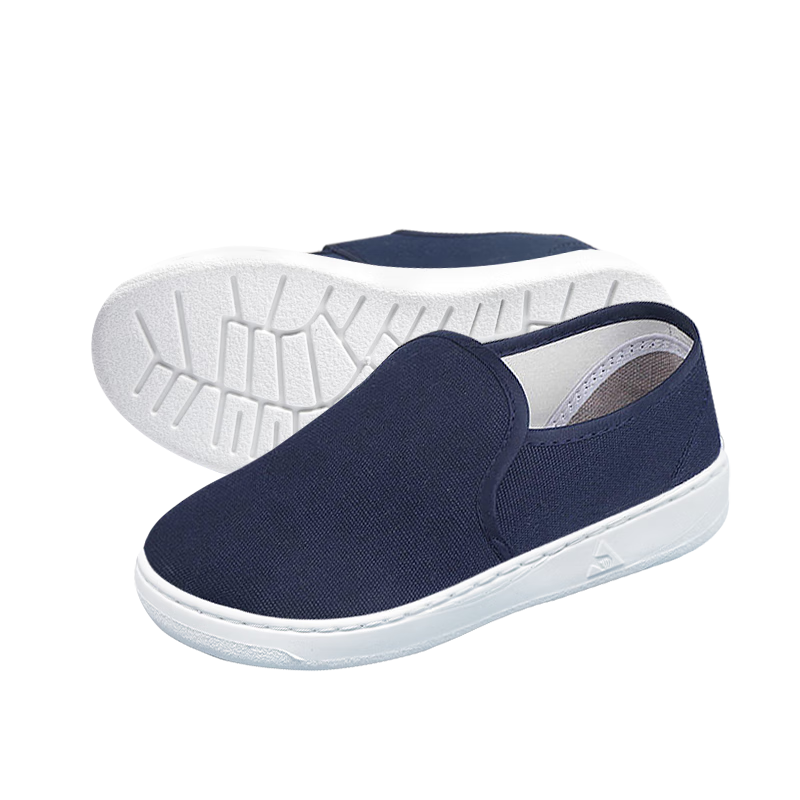 Mulang Anti-Static Mid-Top Shoes, Thickened Soft Sole, for Food Factory Clean Room, Specialized for Men And Women, Dust-Proof Non-Slip Breathable Work Shoes, Blue SPU Mid-Top Shoes, Size 41