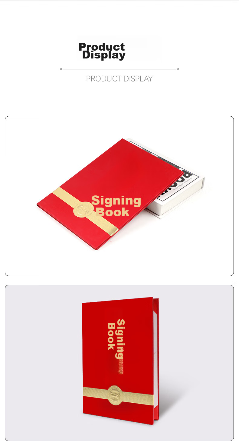 Befon Signing Ceremony Book, A4 Business Contract, Strategic Cooperation Agreement, Contract Document Folder, File Organizer, Office Supplies, Red, 4069 11