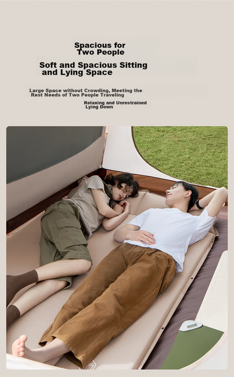 JD Original Automatic Inflatable Mattress, Outdoor Camping Mat, Moisture-Proof Pad, Inflatable Mat, Floor Mat for Sleeping on The Ground, Air Mattress, Single Person, 8cm Thick 11