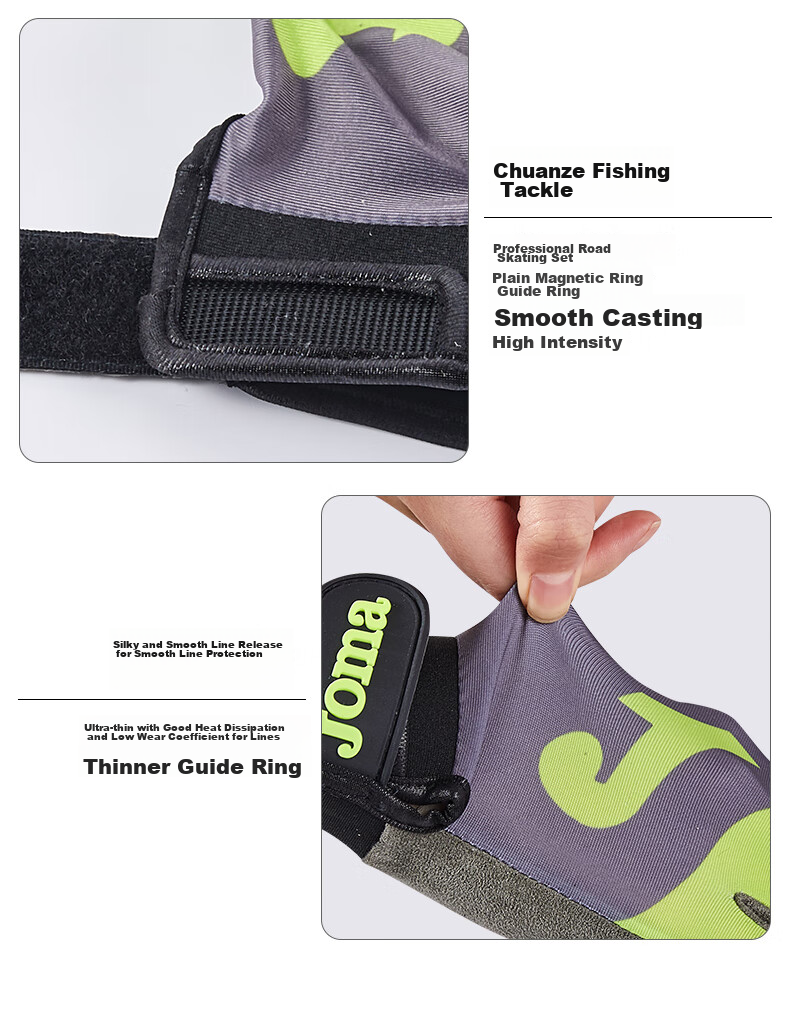 JOMA Full-Finger Climbing Gloves for Men And Women, Professional Extreme Outdoor Anti-Callus Non-Slip Training Sports Gloves, Green-Gray, M 13