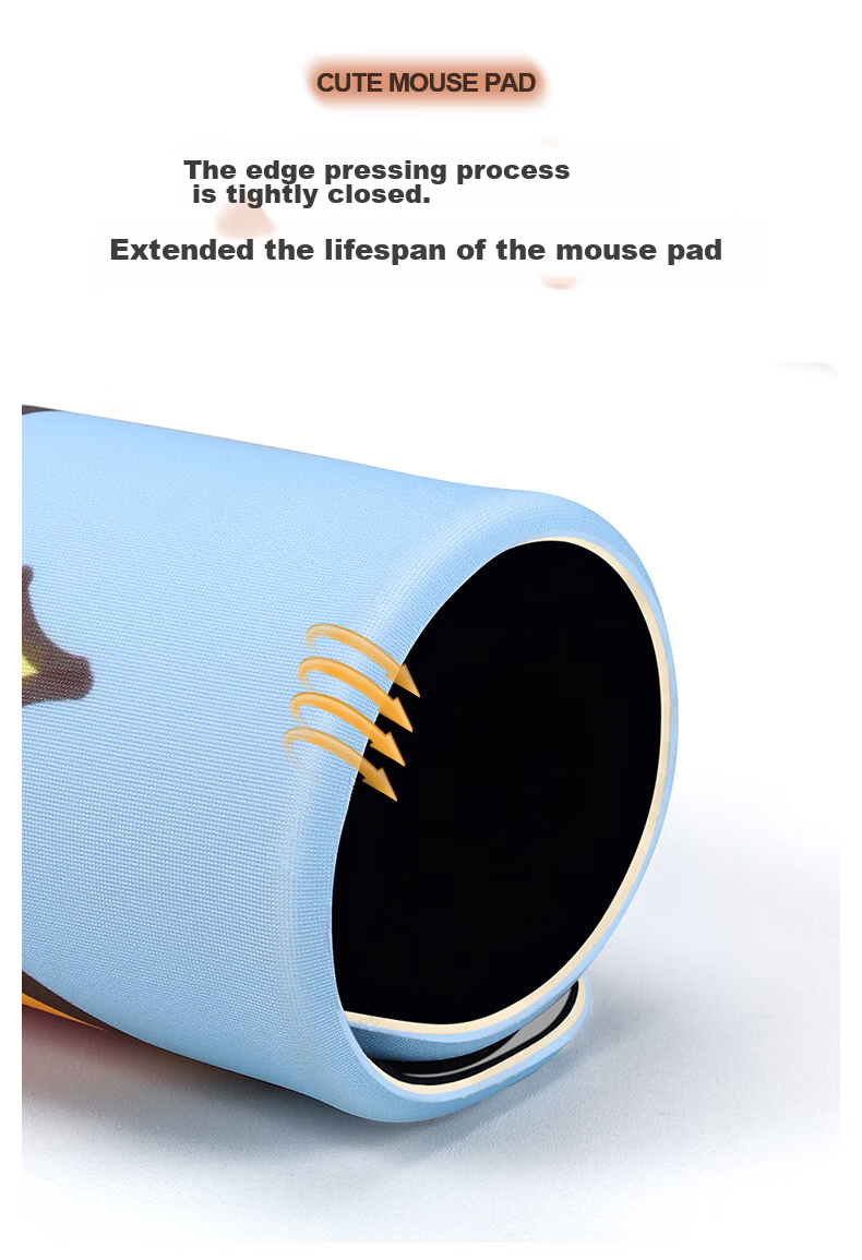 BUBM Mouse Pad Small Size Thick Cartoon Cute Office Desk Mat Non-Slip Durable Mouse Pad Notebook Computer Home Portable Patterned Soft Pad Xing Zhi Kabi 8