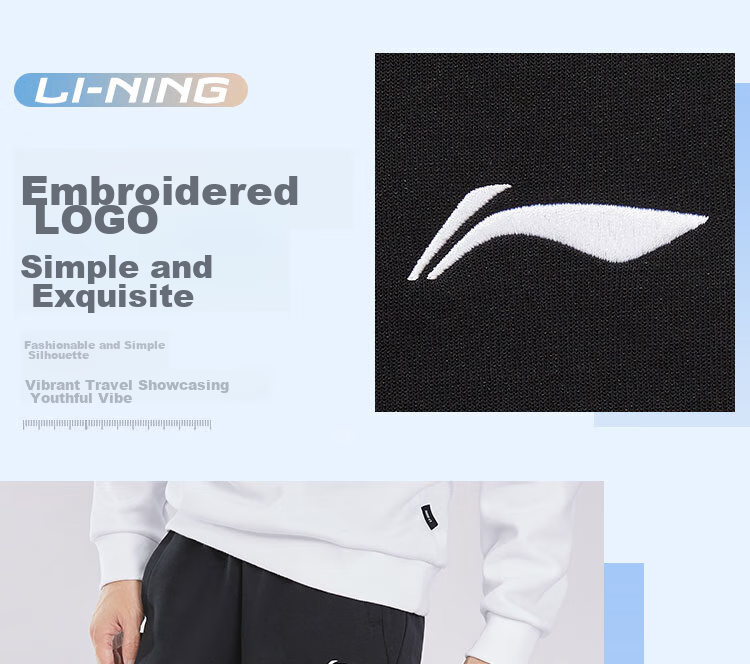 LI-NING Men's Jogger Pants Breathable Knit Comfortable Casual Running Fitness Loose Sports Trousers 4