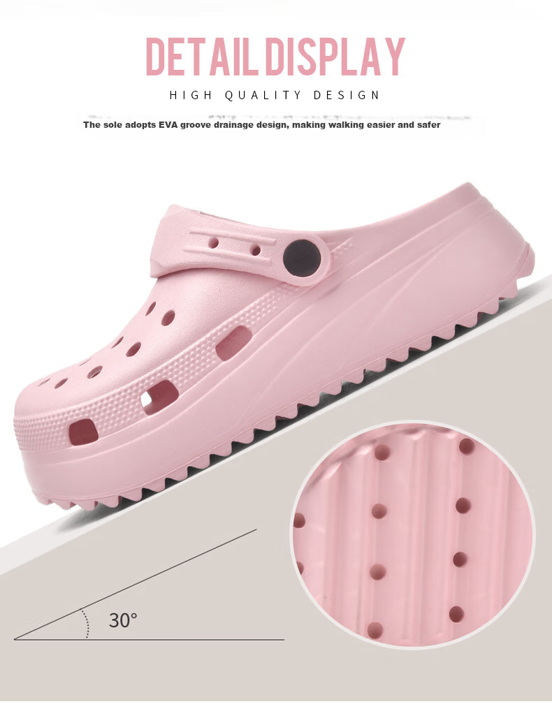 CARTELO Women's Perforated Sandals, Summer Casual Beach Shoes, Soft-Soled Slippers for Women, 0808 Pink, Size 35-36 8