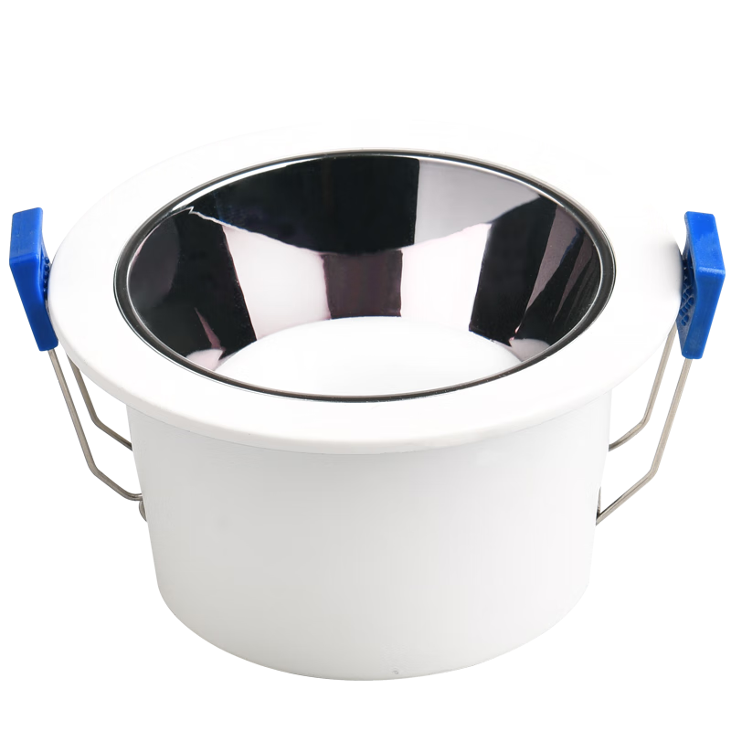 FSL Foshan Lighting LED Deep Anti-Glare Narrow-Frame Downlight, 2.5 Inch 6W High Color Rendering Ra90, Three-Stage Color Adjustment, Pressure-Cast Aluminum, Rouyue Series Gun Gray Cup