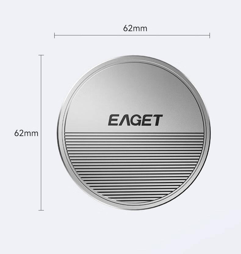 EAGET Magnetic Hard Drive Enclosure, 2230 SSD M.2 NVMe External Hard Drive Case, MagSafe Compatible for Apple IPhone 17 Pro, Laptop And Computer External Enclosure SE880 16