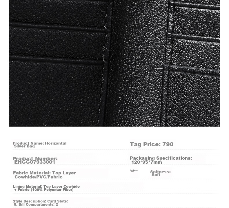 Goldlion First Layer Cowhide Men's Small Horizontal Bifold Wallet Gift Box Birthday Present 13