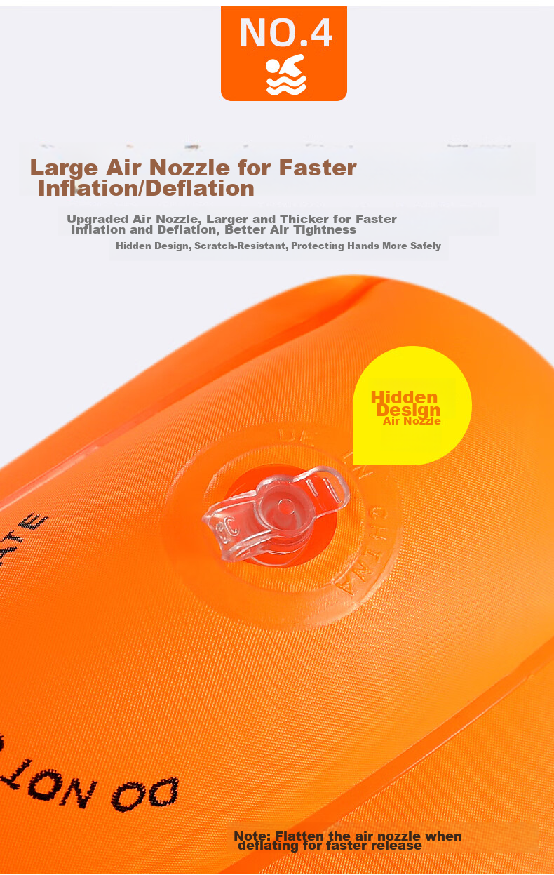 ASORAIN Adult And Children's Arm Rings, Swimming Double Air Chamber Safety Inflatable Buoyancy Floats, Kids' Swimming Water Sleeves, Yellow 8