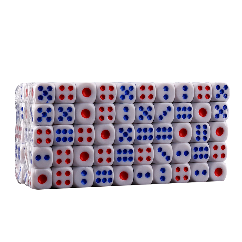 Zihu Large Dice Set with Shaker, Mahjong Dices for Bar, KTV, Nightclubs, Standard Size 14mm Regular Version 100 Pieces