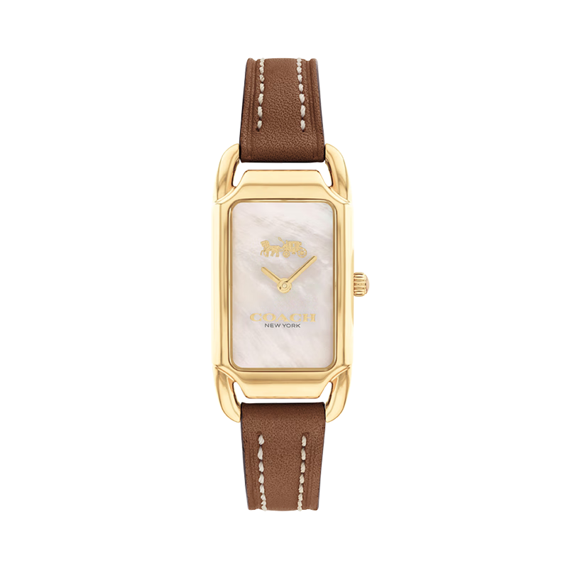 COACH CADIE Series Leather Strap Quartz Women's Watch 14504038 Gift/Giving
