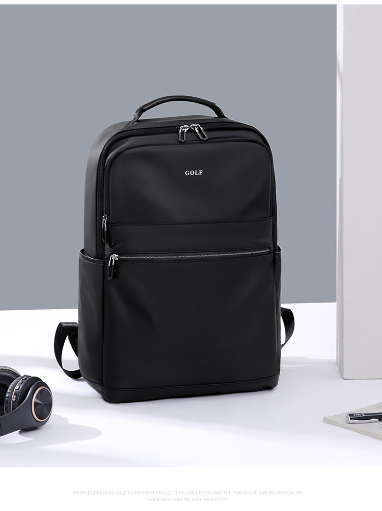 GOLF Backpack for Men, Casual Double Shoulder Bag, 15.6-Inch Laptop Bag, Water-Resistant Student Backpack for Travel And Business Trips 17