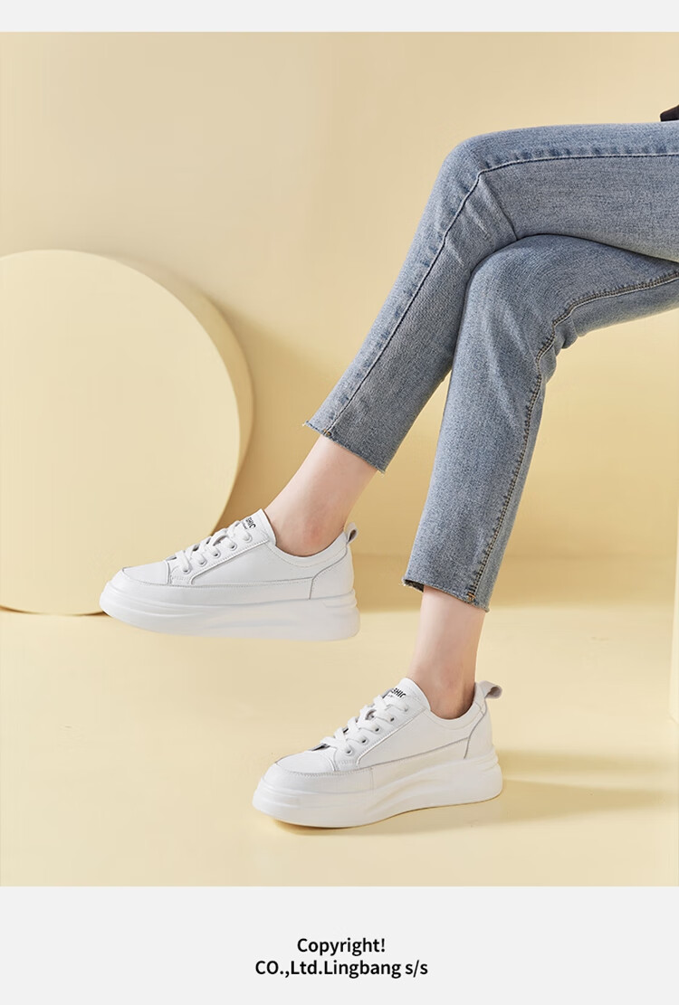 ZHR Women's Casual White Sneakers Soft Sole Breathable Low-top Comfortable Shoes AH105F White Size 34 15