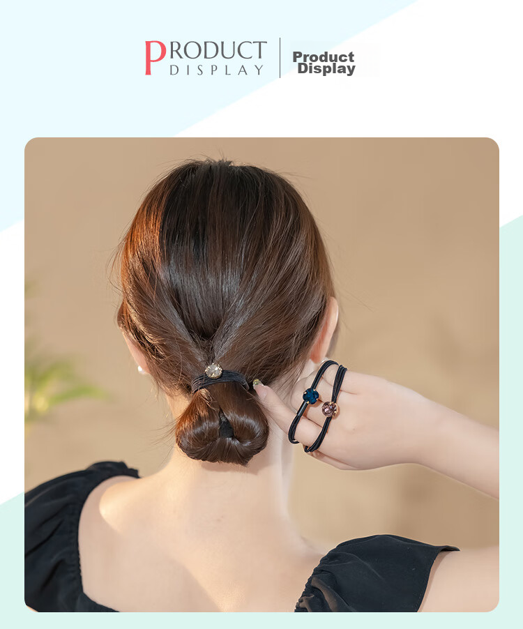 CHIMERA 3-Piece Hair Ties, Scrunchies, Elastic Bands for Ponytails And Buns, High-End Hair Accessories, Mid-Autumn Festival Gift 5