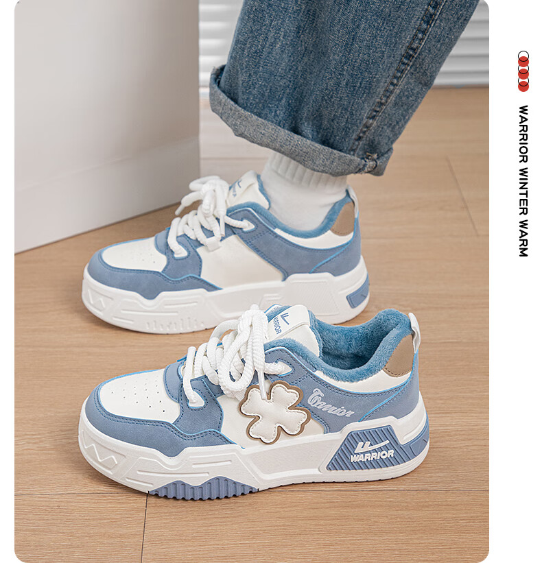 Huili Women's Sneakers with Fleece Lining for Warmth, Winter Leaf Pattern New Design Shoes for Women, White Light Gray, Size 35 10